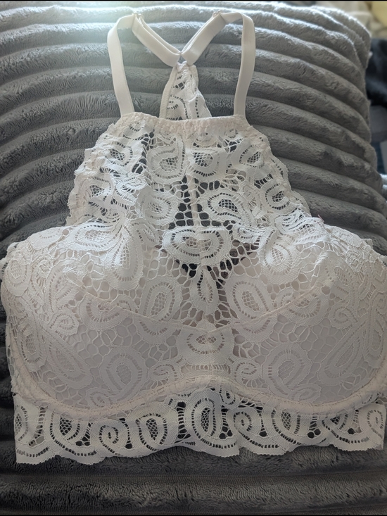 PINK Victoria's Secret Other - PINK Victoria's Secret White Lace Halter Bralette